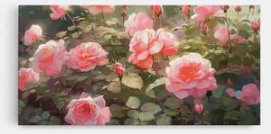 Tablou Canvas, 100x200cm, Dormitor si Living, Flori, Trandafiri, Wild Roses
