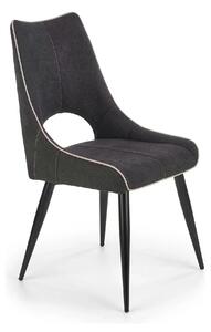 Scaun K369, gri inchis/negru, stofa clasica/otel, 48x58x92 cm