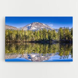 Tablou Canvas, 20x30cm, Dormitor si Living, Peisaje, Lacuri, Green Tree Lake
