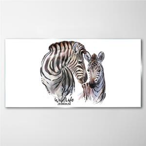 Tablou sticla Dungi de animale zebra