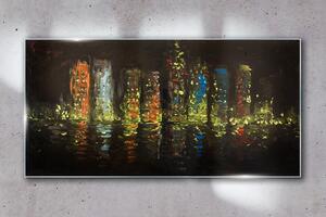Tablou sticla Orașul Luminii de abstractizare