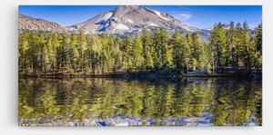 Tablou Canvas, 40x80cm, Dormitor si Living, Peisaje, Lacuri, Green Tree Lake