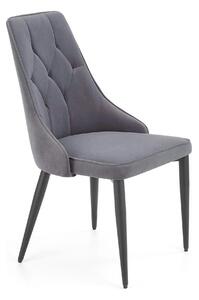 Scaun K365, gri/negru, stofa catifelata/metal, 52x57x90 cm