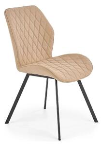 Scaun K360 bej/negru, stofa clasica/metal, 51x64x90 cm