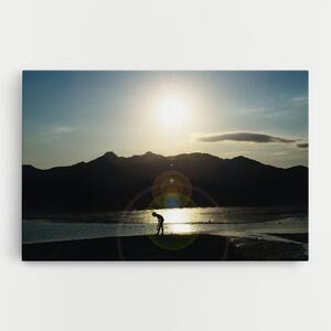 Tablou Canvas, 30x40cm, Dormitor si Living, Peisaje, Munti, Sunshine Mountain View