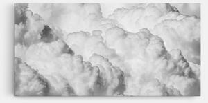 Tablou Canvas, 40x80cm, Dormitor si Living, Peisaje, Nori, Grey Cloudy Sky