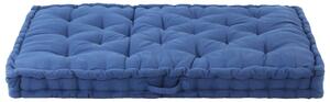 Pernă podea canapea din paleți, bleu, 120 x 80 x 10 cm, bumbac