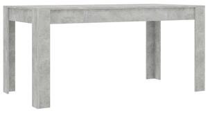 Masă de bucătărie, gri beton, 160 x 80 x 76 cm, PAL