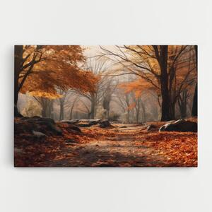 Tablou Canvas, 20x30cm, Dormitor si Living, Peisaje, Toamna, Autumn Forest