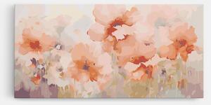 Tablou Canvas, 50x100cm, Dormitor si Living, Peisaje, Primavara, Spring Orange Art