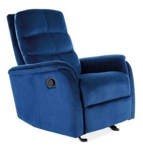 Fotoliu recliner JOWIS, stofa catifelata albastru - Bluvel 86, 78x98/1