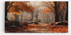 Tablou Canvas, 40x80cm, Dormitor si Living, Peisaje, Toamna, Autumn Forest