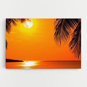 Tablou Canvas, 40x60cm, Dormitor si Living, Peisaje, Vara, Tropical Beach Sunset