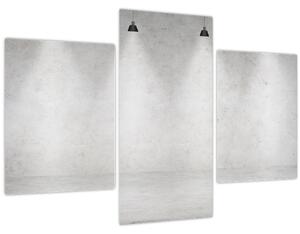 Tablou - Perete de beton cu lumini (90x60 cm)