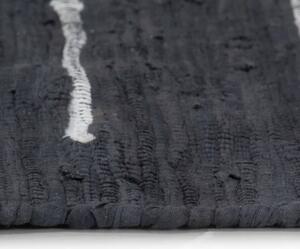Covor Chindi țesut manual, antracit, 80 x 160 cm, bumbac
