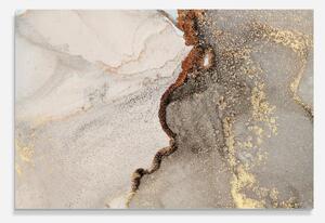 Panou Sticla Bucatarie, 30x40cm, Protectie aragaz, Antistropi, Termorezistent, Abstracte, Marble, Grey Gold Marble Gigapixel Art Scale 0_50x