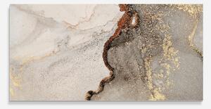 Panou Sticla Bucatarie, 60x120cm, Protectie aragaz, Antistropi, Termorezistent, Abstracte, Marble, Grey Gold Marble Gigapixel Art Scale 0_50x