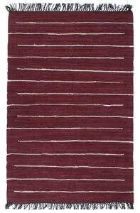 Covor Chindi țesut manual, vișiniu, 120 x 170 cm, bumbac