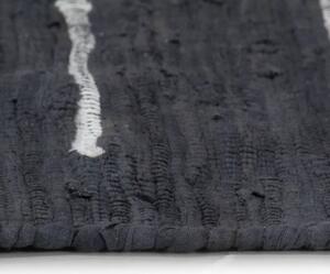 Covor Chindi țesut manual, antracit, 160 x 230 cm, bumbac