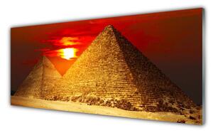 Tablou pe sticla Piramidele Arhitectura galben