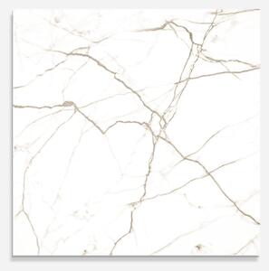 Panou Sticla Bucatarie, 60x60cm, Protectie aragaz, Antistropi, Termorezistent, Abstracte, Marble, White Brown Lines Marble
