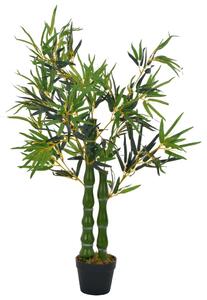Plantă artificială bambus cu ghiveci, verde, 110 cm