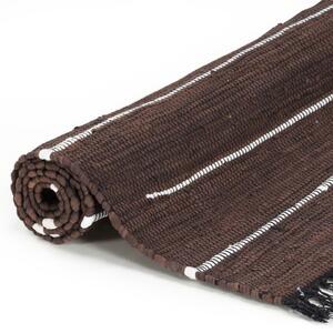 Covor Chindi țesut manual, maro, 80 x 160 cm, bumbac