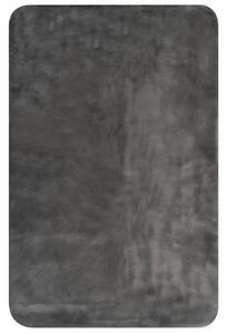 Pătură, gri închis, 110x150 cm, blană ecologică de iepure
