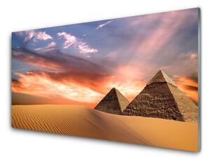 Panou sticla bucatarie Desert Piramidele Arhitectura galben
