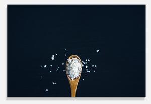 Panou Sticla Bucatarie, 30x40cm, Protectie aragaz, Antistropi, Termorezistent, Alimente, Condimente, Salt On Black