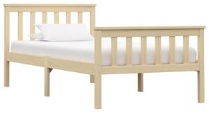 Cadru de pat, lemn deschis, 100 x 200 cm, lemn masiv de pin