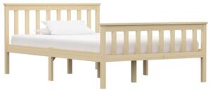 Cadru de pat, natural, 120 x 200 cm, lemn masiv de pin