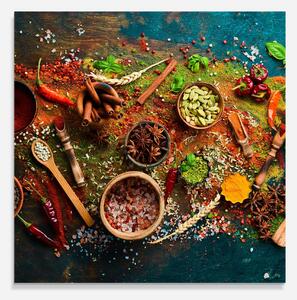 Panou Sticla Bucatarie, 60x60cm, Protectie aragaz, Antistropi, Termorezistent, Alimente, Condimente, Seasonings Mix