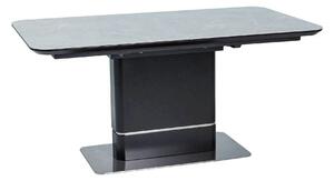 Masa PALLAS, gri cu efect de marmura/negru, 160/210x90x76 cm