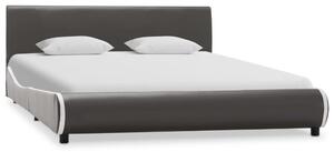 Cadru de pat, gri antracit, 140 x 200 cm, piele ecologică