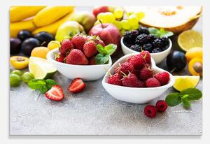 Panou Sticla Bucatarie, 30x40cm, Protectie aragaz, Antistropi, Termorezistent, Alimente, Fructe, Heart Fresh Fruits