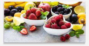Panou Sticla Bucatarie, 60x120cm, Protectie aragaz, Antistropi, Termorezistent, Alimente, Fructe, Heart Fresh Fruits