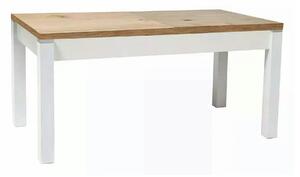 Masa extensibila KLEOPATRA, stejar/alb, PAL laminat 124/164x64x59/71 c