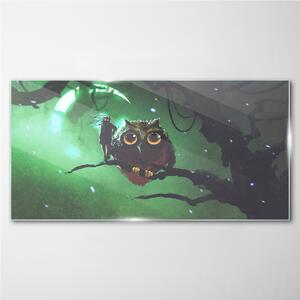 Tablou sticla Art Moon Owl