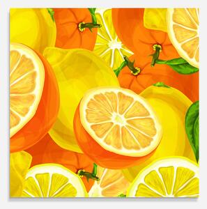 Panou Sticla Bucatarie, 60x60cm, Protectie aragaz, Antistropi, Termorezistent, Alimente, Fructe, Juicy Orange