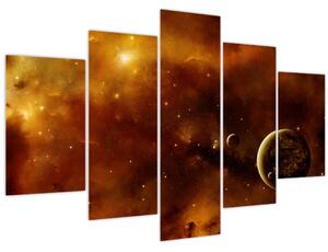 Tablou - Planete cu nebuloasă (150x105 cm)