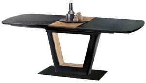 Masa extensibila FARREL, nuc/negru, 160/200x90x77 cm