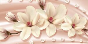 Tablou magnolie de lux cu perle