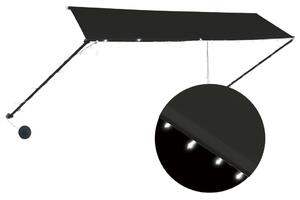 Copertină retractabilă cu LED, antracit, 350 x 150 cm