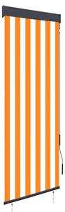 Jaluzea tip rulou de exterior, alb și portocaliu, 60 x 250 cm