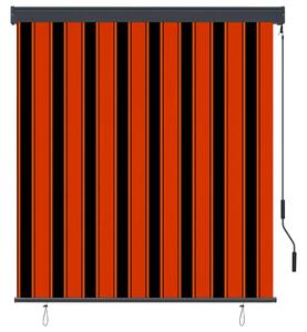Jaluzea tip rulou de exterior, portocaliu și maro, 140 x 250 cm