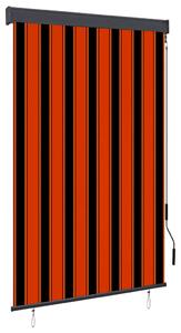 Jaluzea tip rulou de exterior, portocaliu și maro, 120 x 250 cm