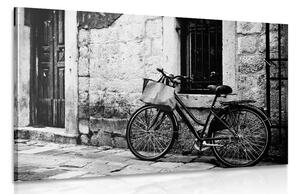 Tablou bicicleta retro în design alb-negru