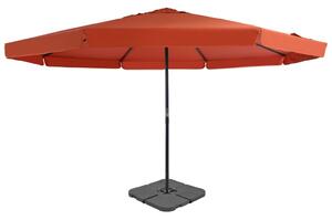 Umbrelă de exterior cu bază portabilă, cărămiziu