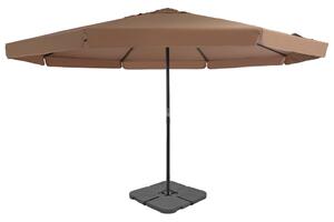 Umbrelă de exterior cu bază portabilă, gri taupe